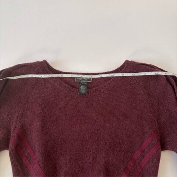 DIESEL Alpaca Wool Blend Burgundy Red Y2K Fitted Knit Ribbed Sweater Dress Small - Picture 11 of 14